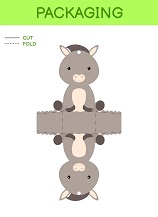 çocuklar için hazır hayvan model maketi şablonu, paper craft model animals